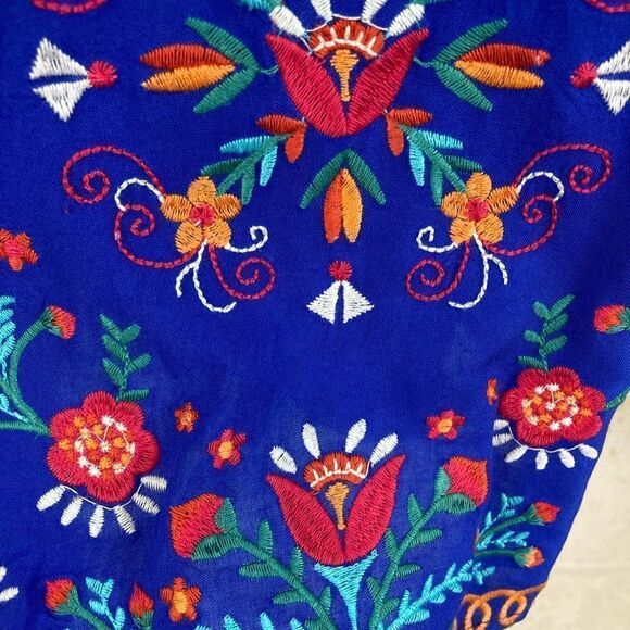 Savanna Jane vintage boho lined embroidered dress w/pockets vintage - Picture 6 of 11